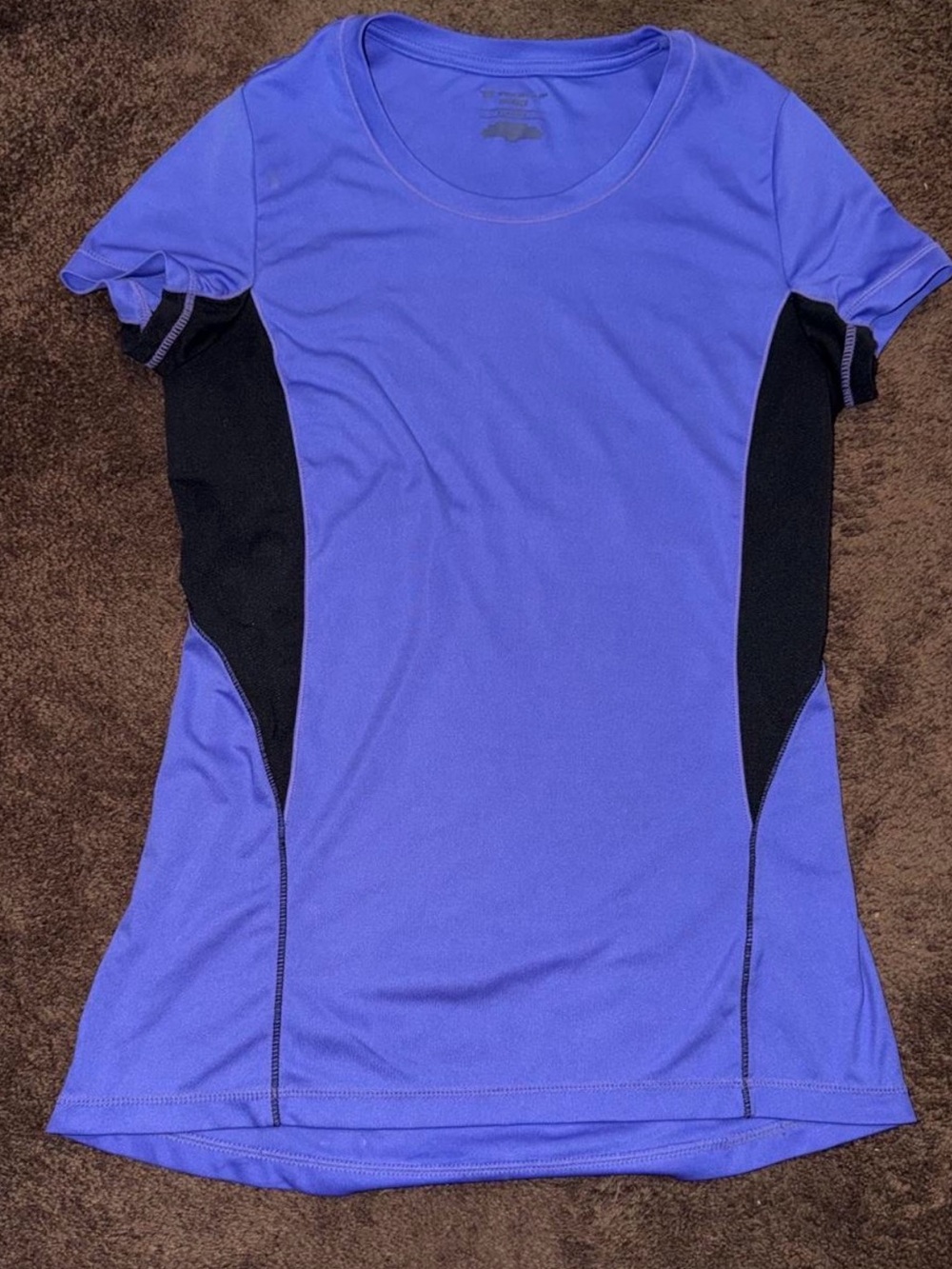 TEK GEAR Purple and Black Active top with Reflective Strips